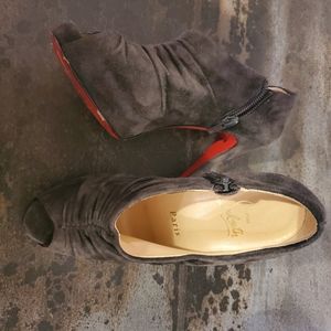 Christian louboutin Treopli Suede Gray 120 Bootie